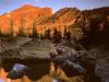 Hallett Peak and Lake Haiyaha at Sunrise, Rocky